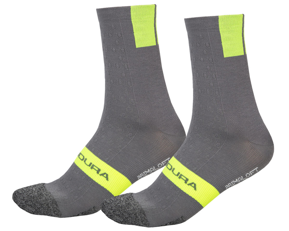 Endura Pro SL PrimaLoft II Socks Hi Viz Yellow Performance Bicycle